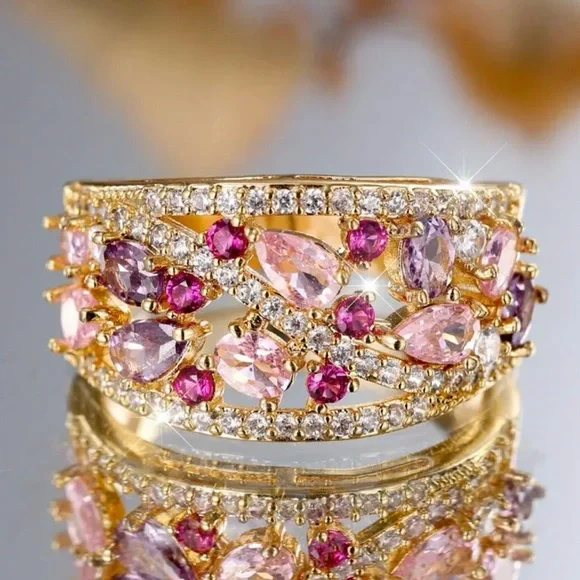 3 for $40 NWOT Multi-Stone Ring - Picture 3 of 6